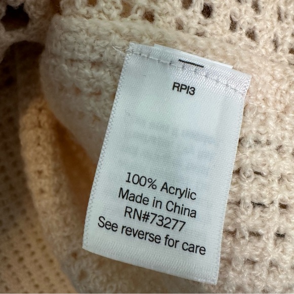 SO Cream Cardigan with Purple and Green Floral Accents - Picture 6 of 6